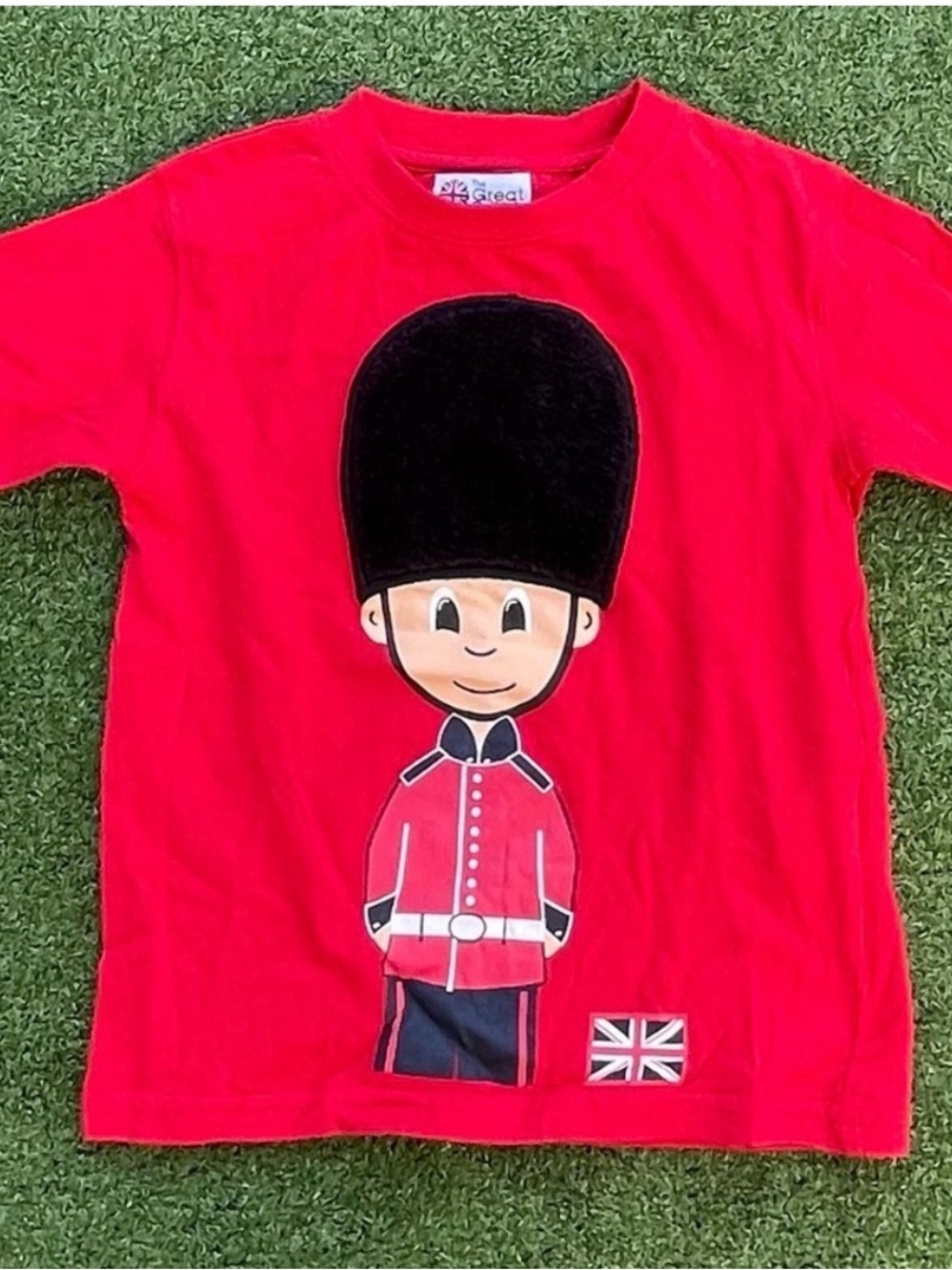 Greats Red Kids Short-Sleeve Tee with British Guard Graphic